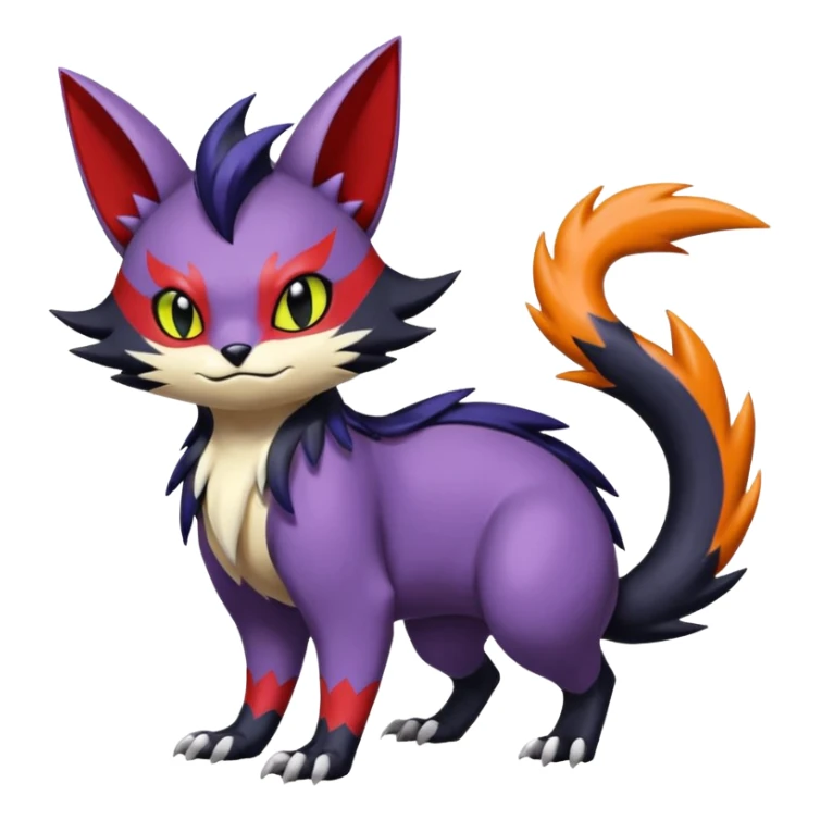 Noibat-Nargacuga-Torracat-fusion-Fakemon-Pokémon-creature  sticker