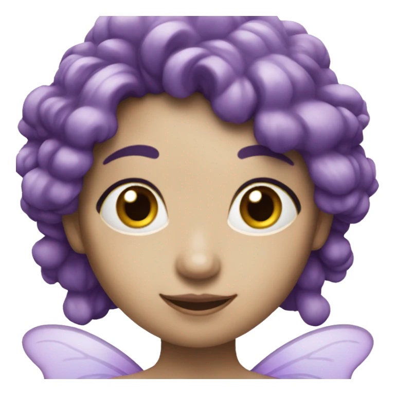 Purple fairy with white skin and purple eyes sticker