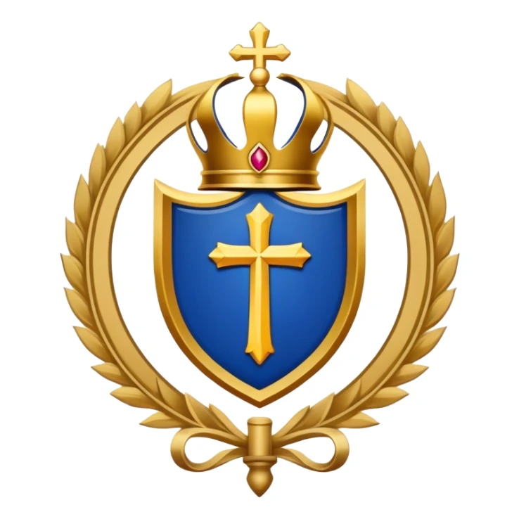 Bishop's emblem with a touch of dark blue sticker