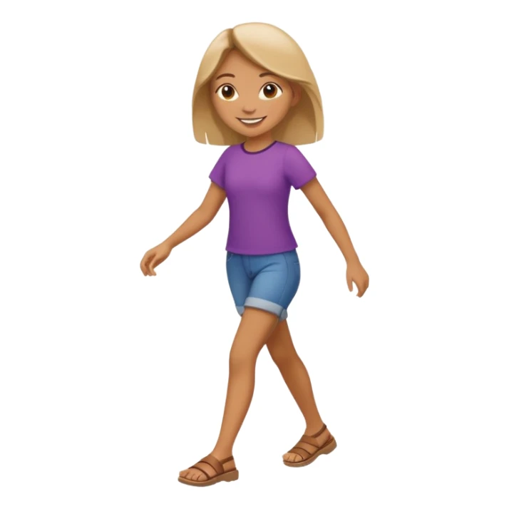 full body girl with walking  give me standing emoji too sticker