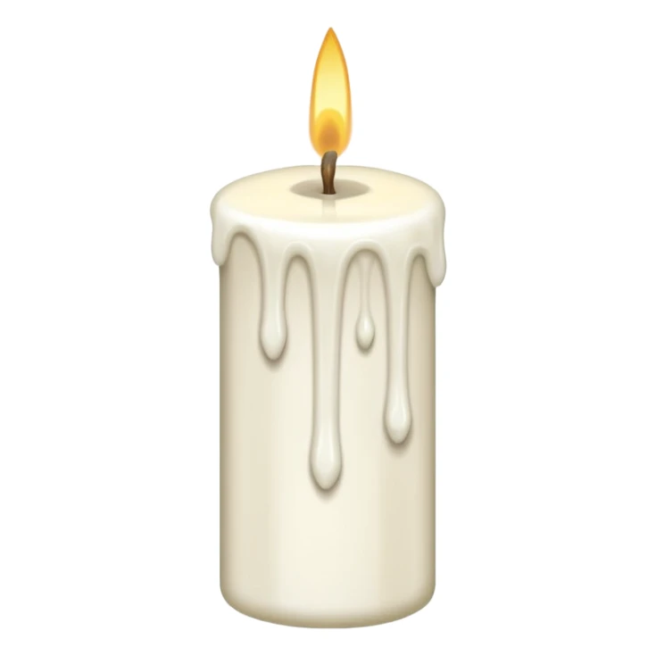 Thin and long Candle dripping wax as if someone is holding it sticker