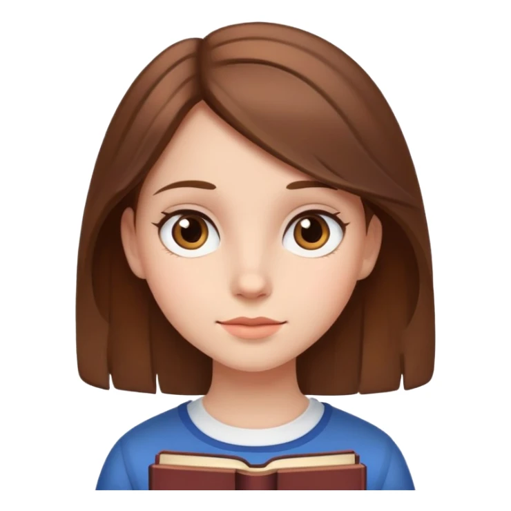 girl with books sticker