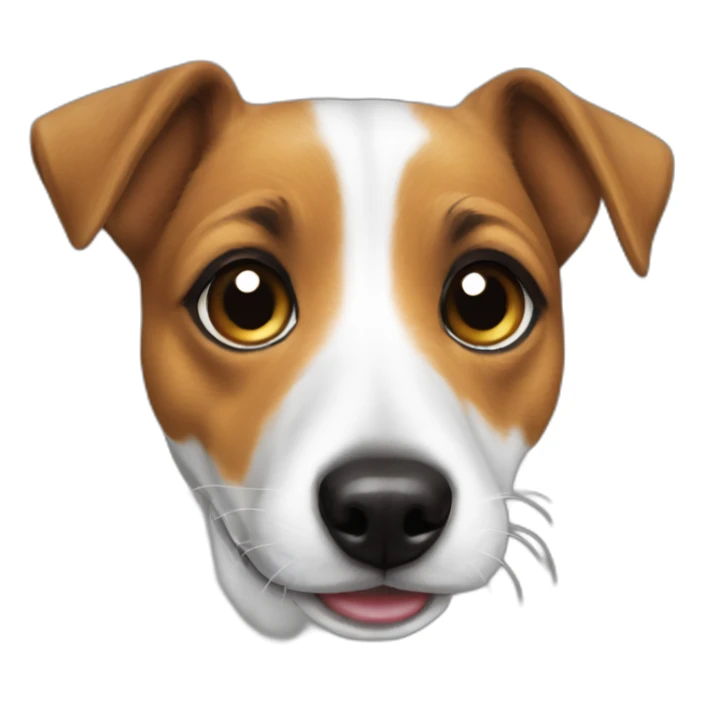 ball in mouth jack russell dog sticker