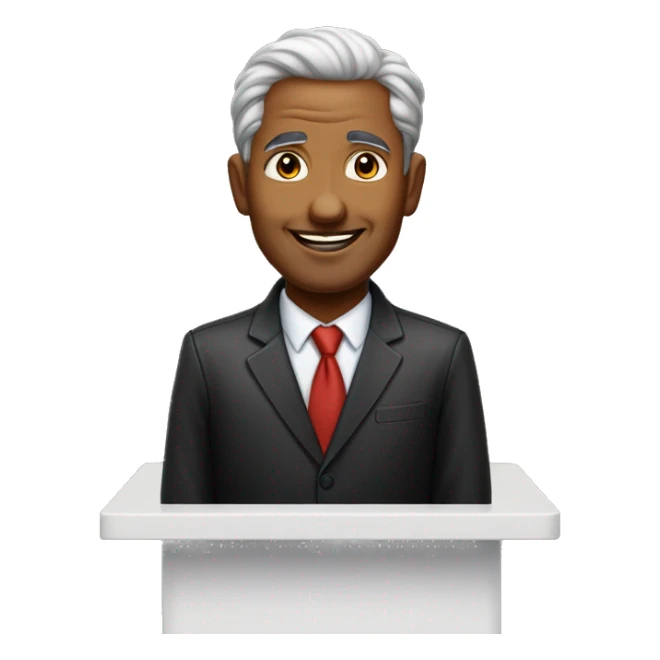 Homem de 54 anos 
Político e vereador 
Cabelos grisalhos com preto sticker