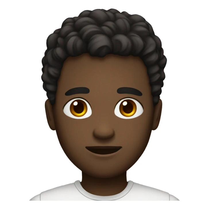 a black guy with brown eyes his hair is black and extremly short, almost non exitant sticker