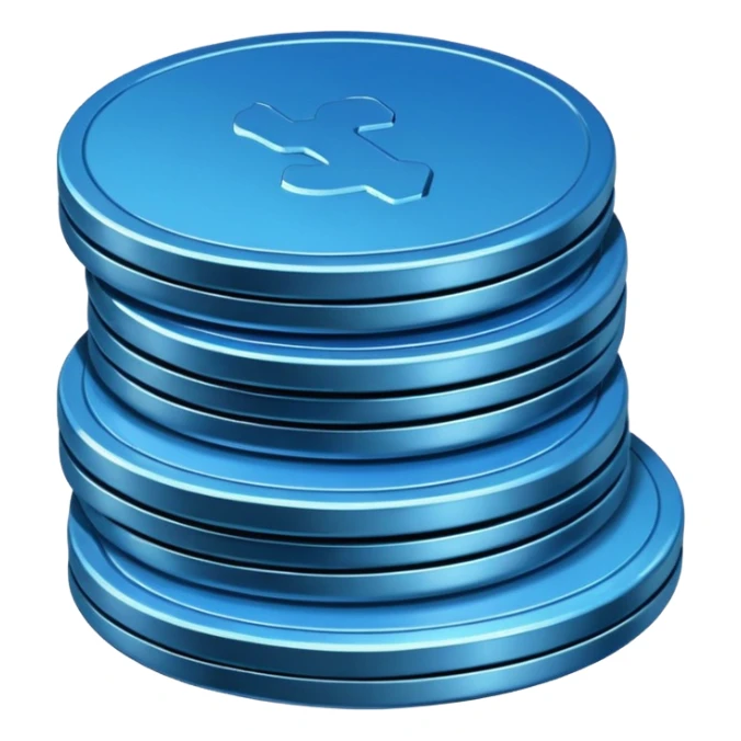 blue coins credit pack sticker