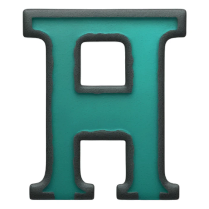 black lowercase letter t and turquose verical to the right of it sticker