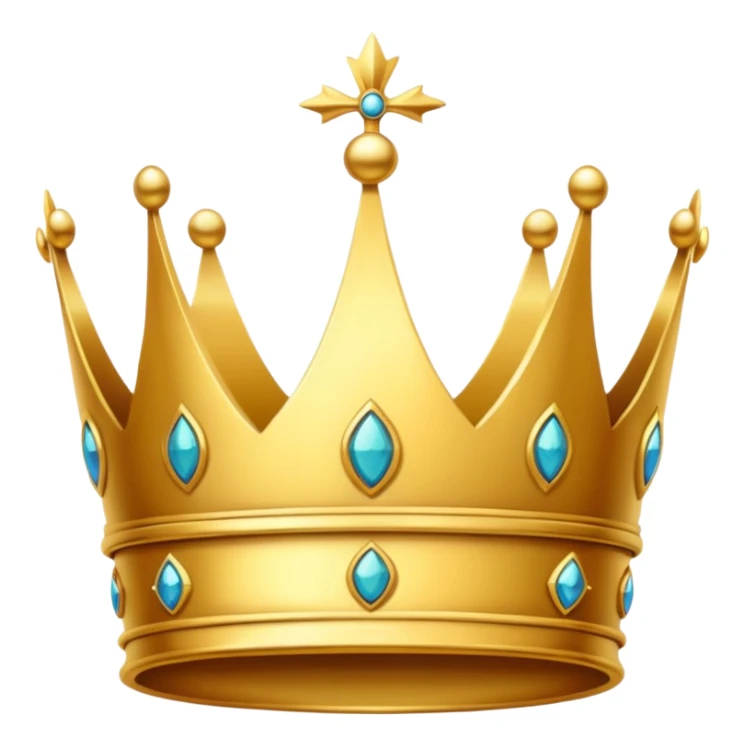 golden crown, classic royal style sticker
