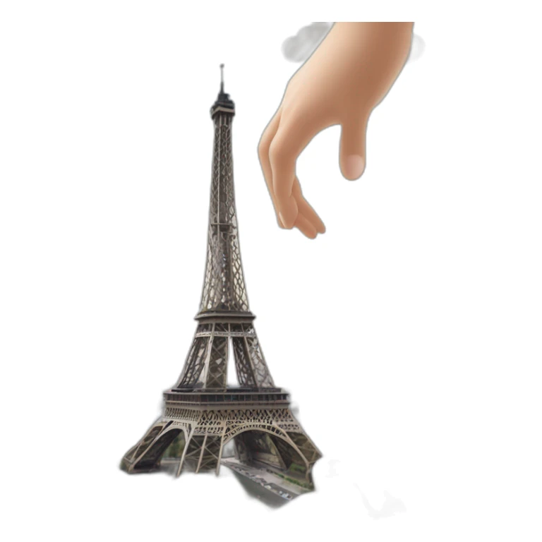 Un meuf sur un mec assis en haut de la tour eiffel sticker