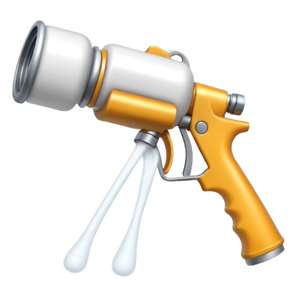 foam sprayer nozzle object icon, hose nozzle spraying thick foam, shiny metal parts, 3D cartoon, mobile game icon style, centered, clean background, no text, no watermark

 sticker