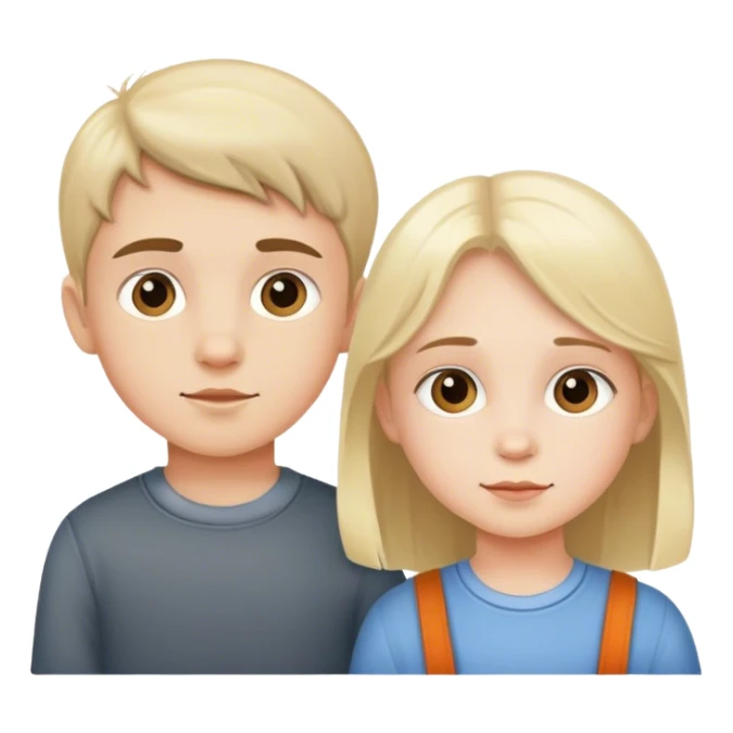 Little boy with a girl  sticker