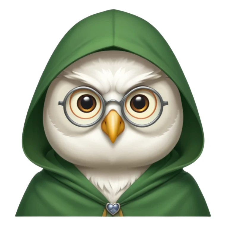 white owl professor in green cloak university sticker