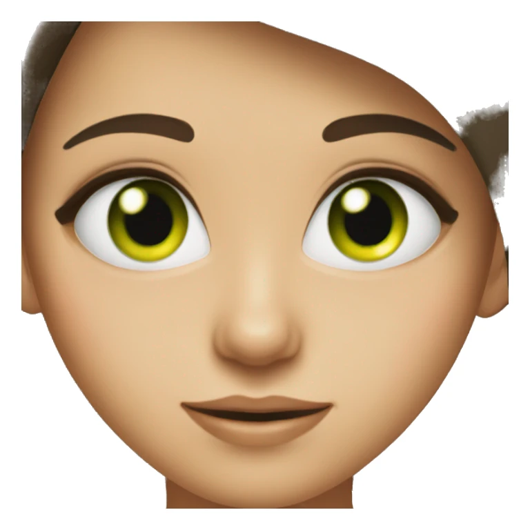 Beautiful brunette girl with green eyes sticker