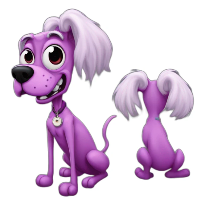 Courage the cowardly dog iced out sticker