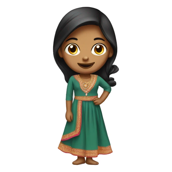 An indian girl wearing salwar suit sticker