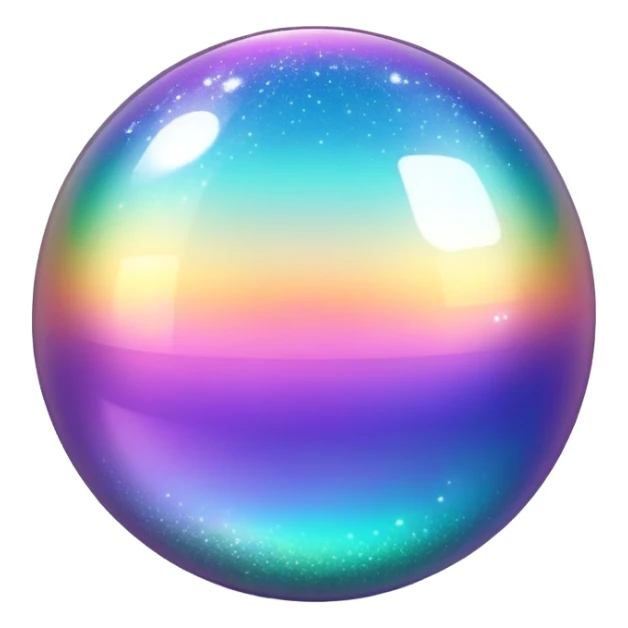 Iridescent big giant glistening glossy sparkly shiny glittery scenic thing sticker