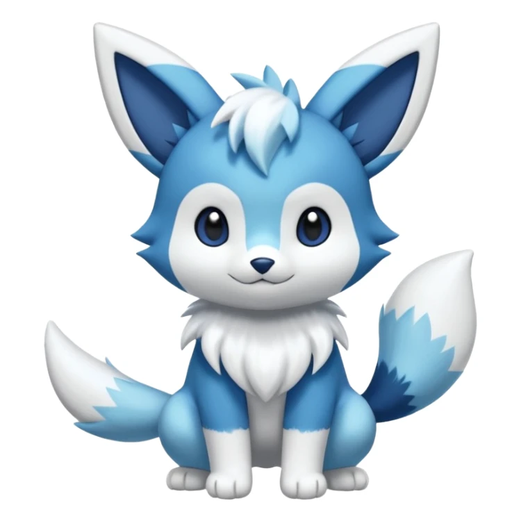 Glaceon-Oshawott-Meowstic-Fakémon-hybrid-creature (full body)  sticker