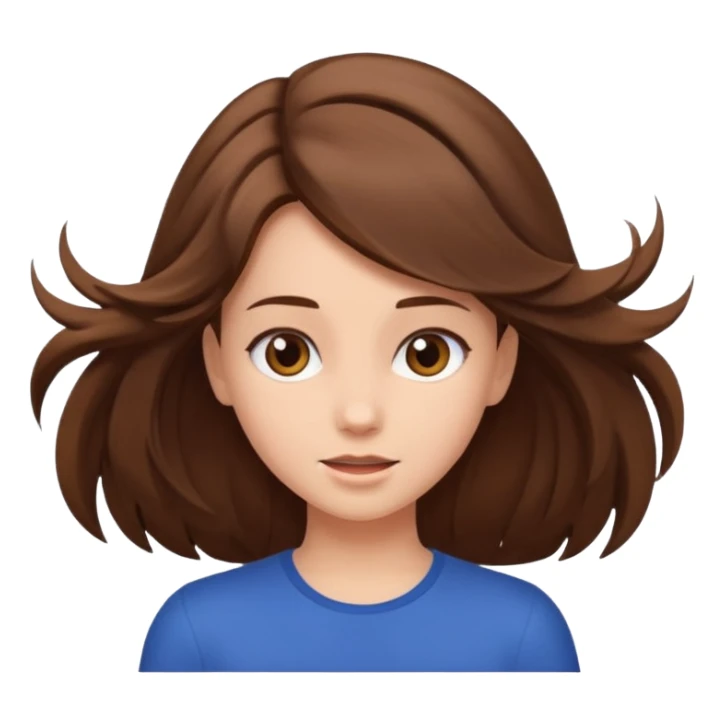 Girl flips hair  sticker