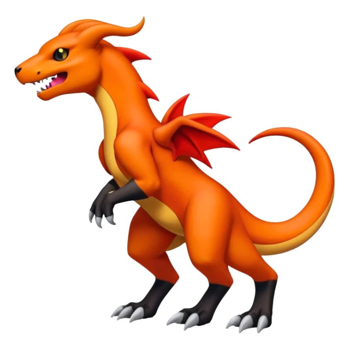 Houndoom-Charmeleon-Fakémon-hybrid-creature (full body)  sticker