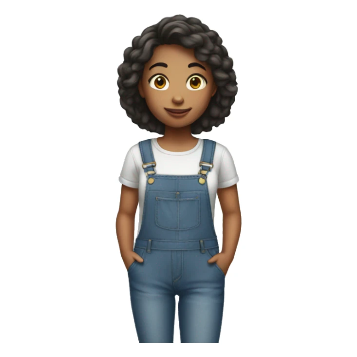 Girl with an Overalls sticker