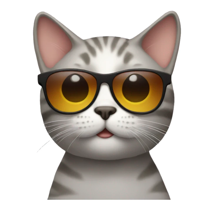 Cat with sunglasses sticker