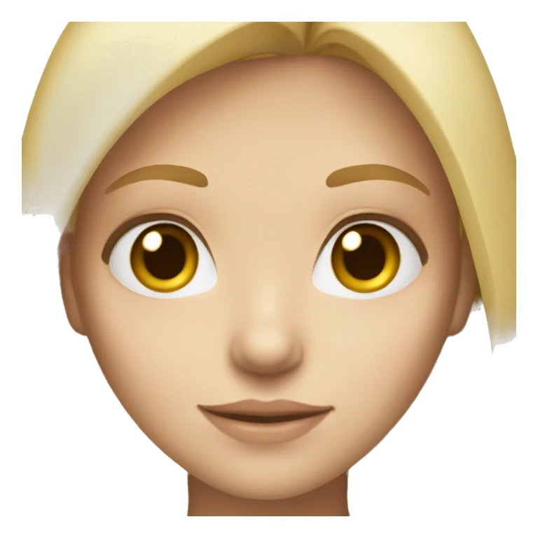 Blonde girl light brown eyes with white skin sticker