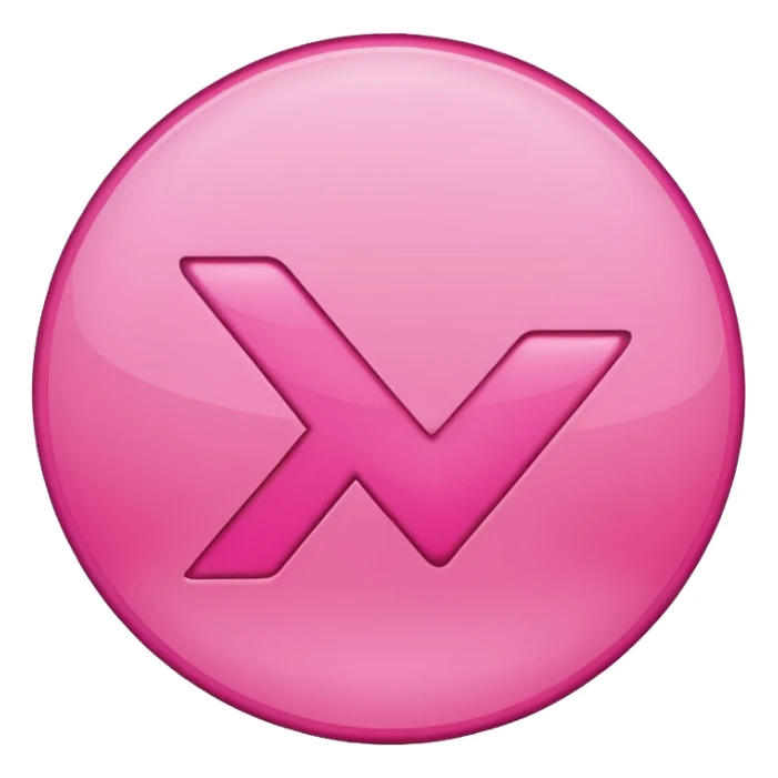 Design a Check Mark Box emoji (✅) that is pink and has a circul sticker