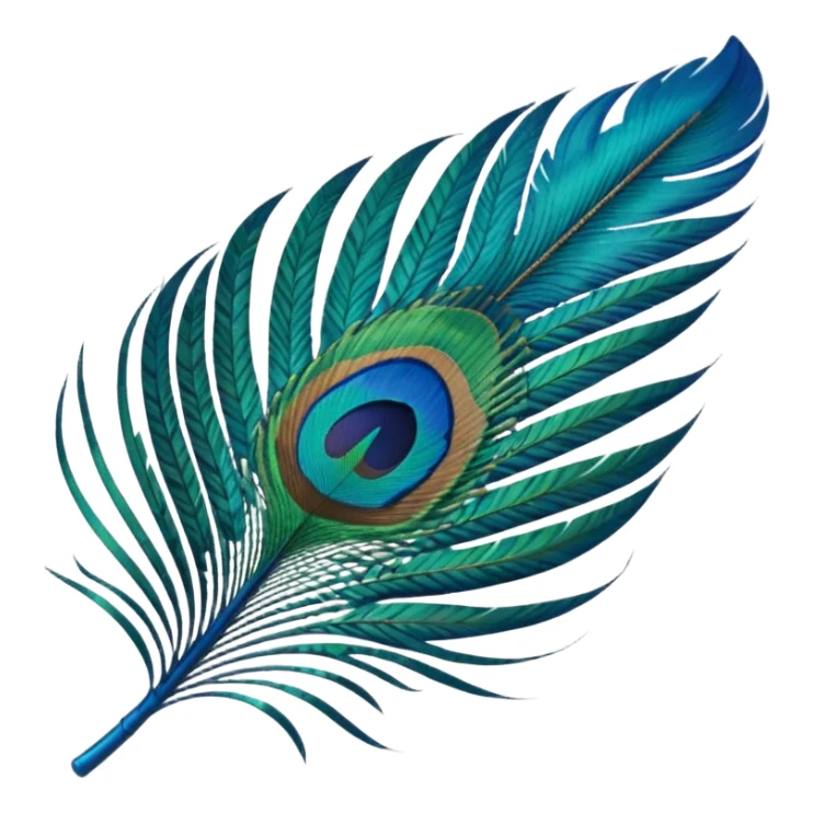 Need single peacock feather emoji to paste in a textbox sticker