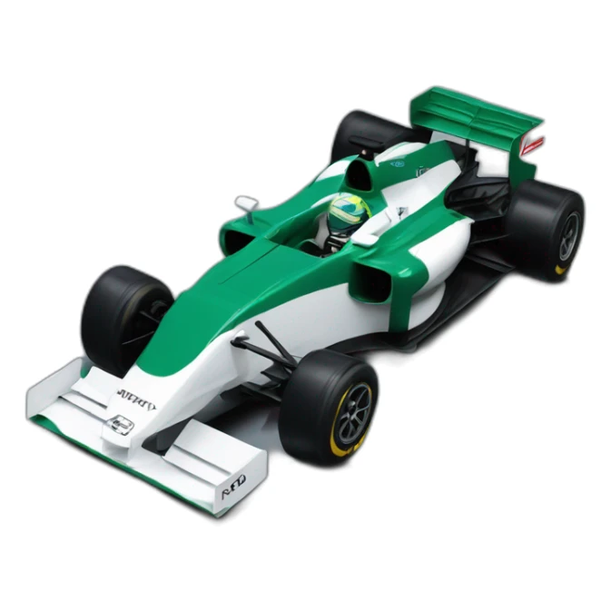 Aston Martin green formula 1 car sticker