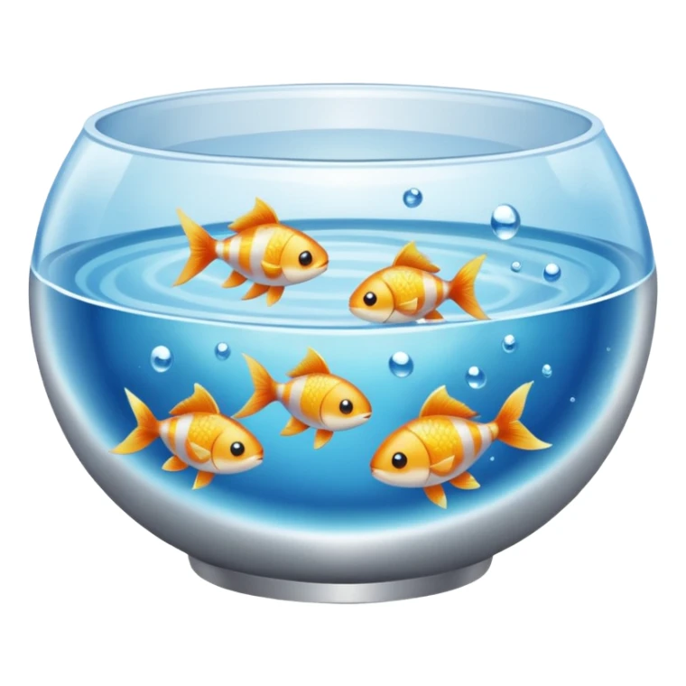 Mini fishes in a bowl for cooking  sticker
