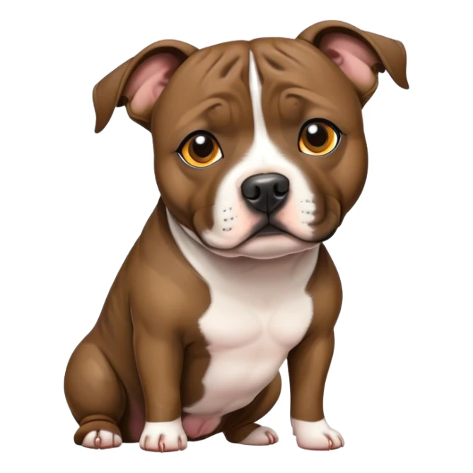 Brindle staffordshire bull terrier sticker