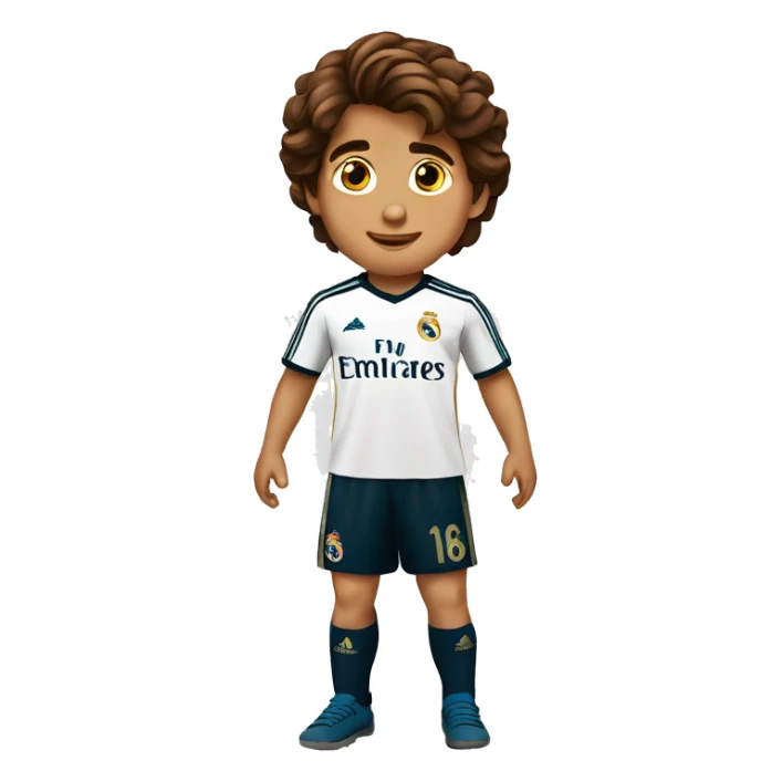 niño Del Real Madrid 7 años con el pelo marron sticker