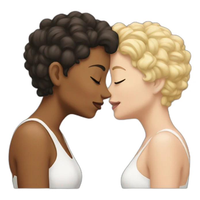 Lesbians kiss sticker