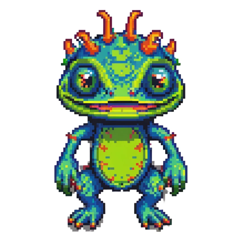 murloc pixel art sticker
