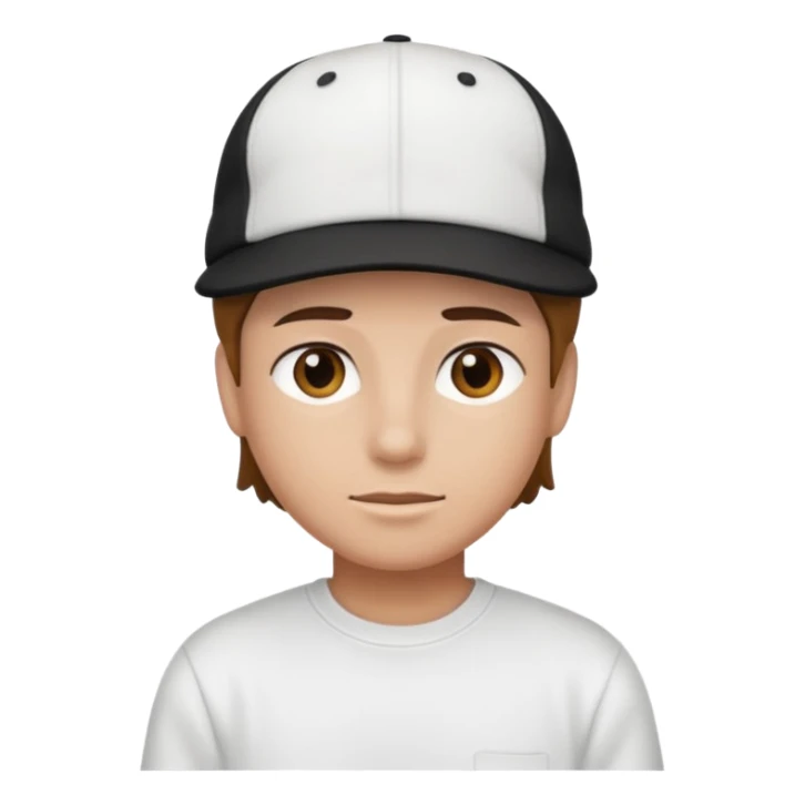 Creme un emoji con gorra hacia tras como cholo sticker