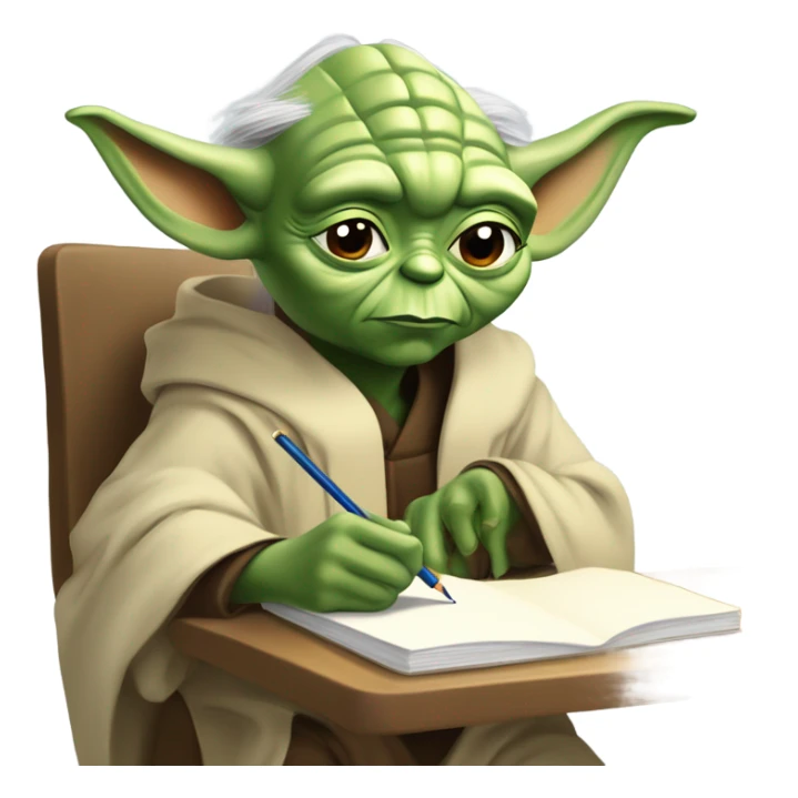 Master Yoda draws Mater Yoda picture sticker