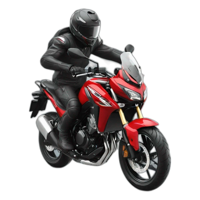 Black Honda cb500x doing a wheelie sticker