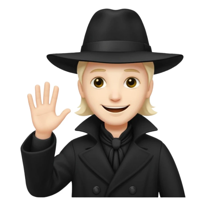 the character Caleb from the video game Blood waving as a greeting sticker