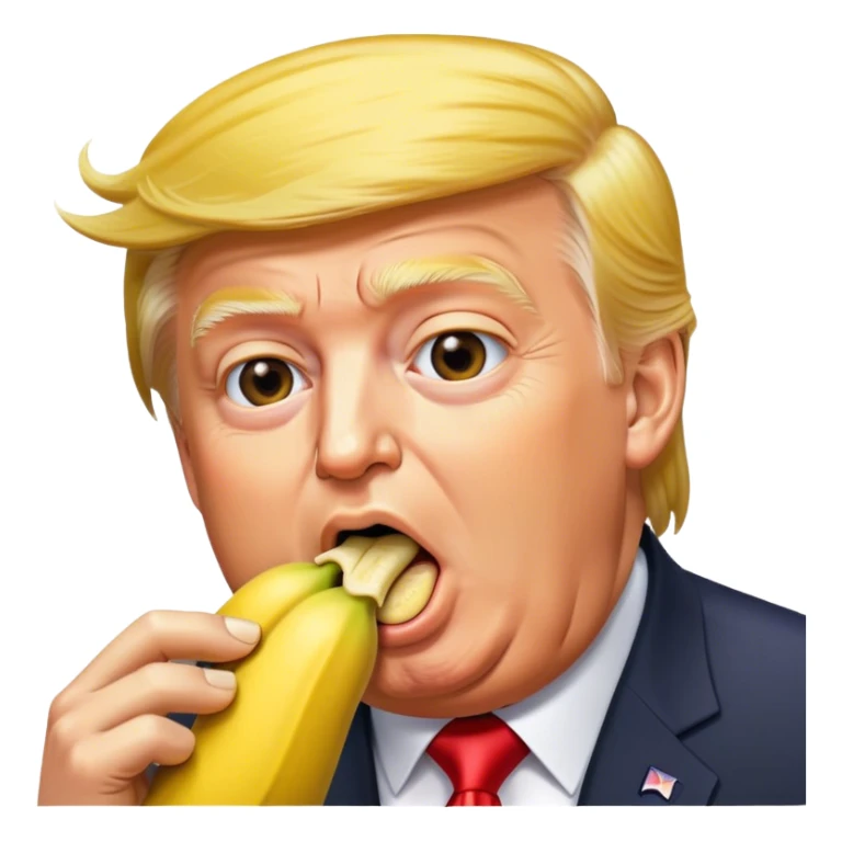 Donald Trump eating a banana sticker