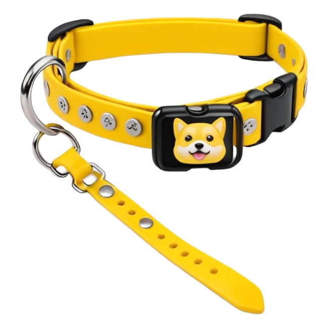 gps dog collar, yellow sticker
