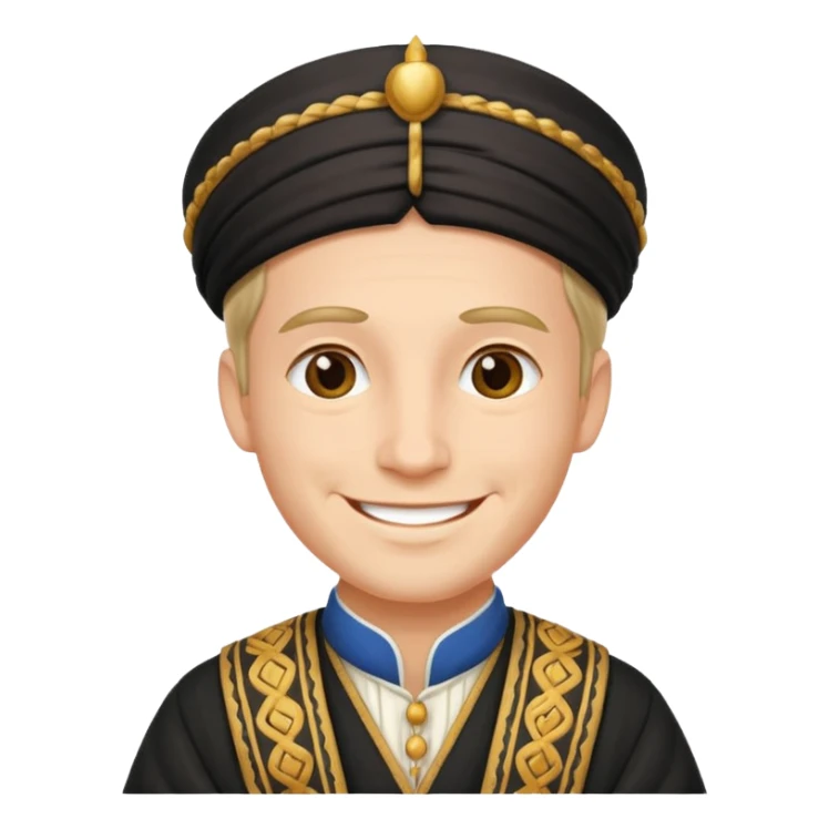 A guy with traditional clothes from midsummer festival  sticker