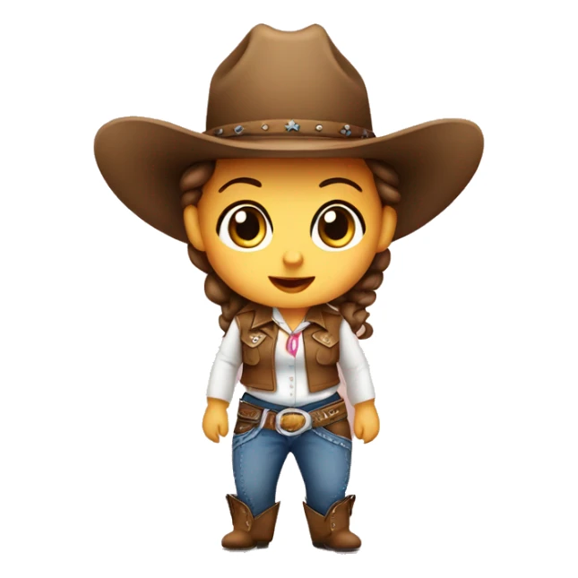 Cowgirl baby sticker