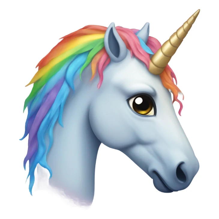 unicorn crying rainbow rivers from its eyes sticker