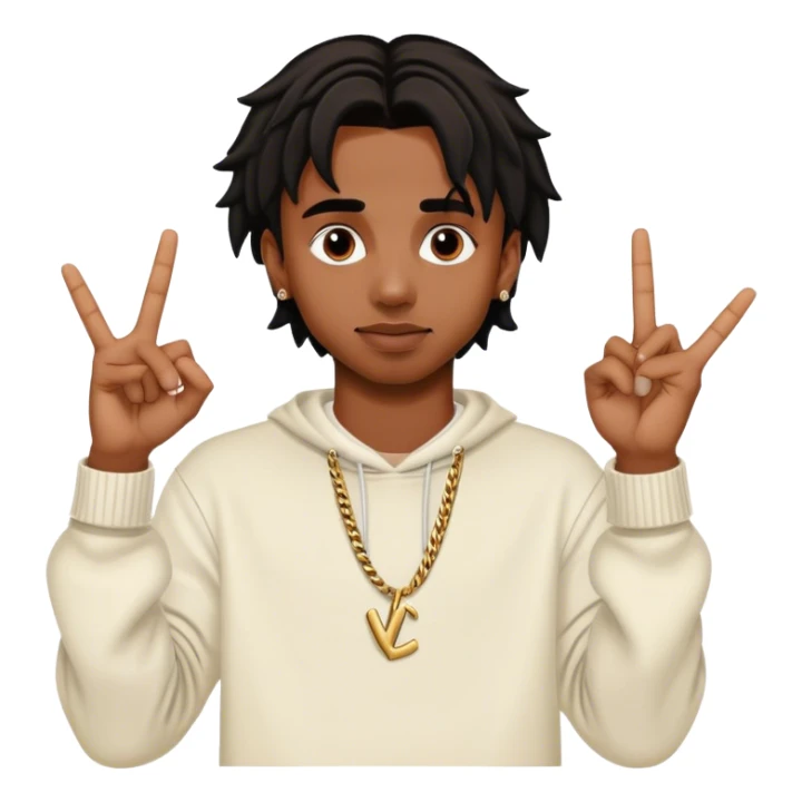 Playboi Carti YVL hand sign sticker