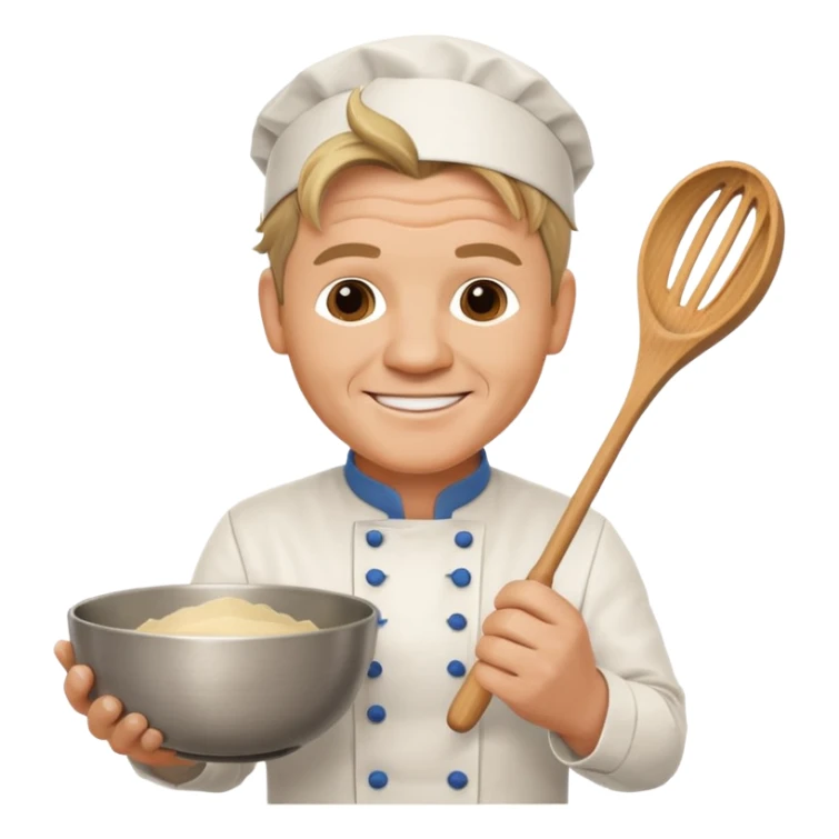 gordon ramsay chef holding whisk and bowl sticker