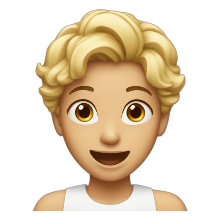 a very excited girl sticker