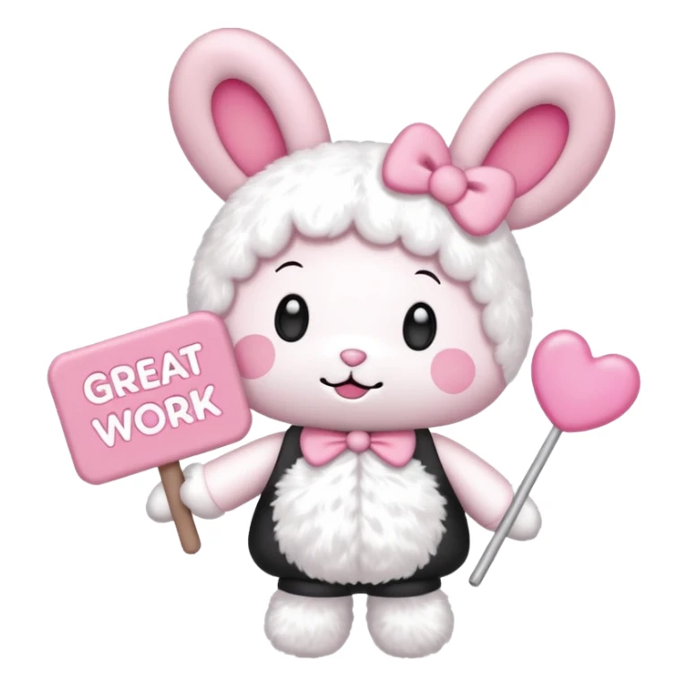 my melody with sign that says great work sticker