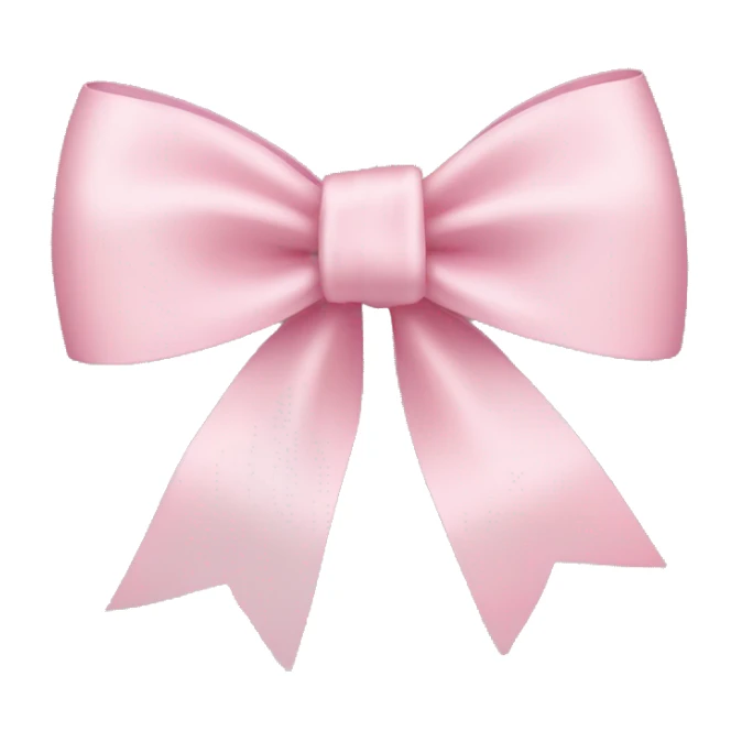 light pink ribbon bow sticker