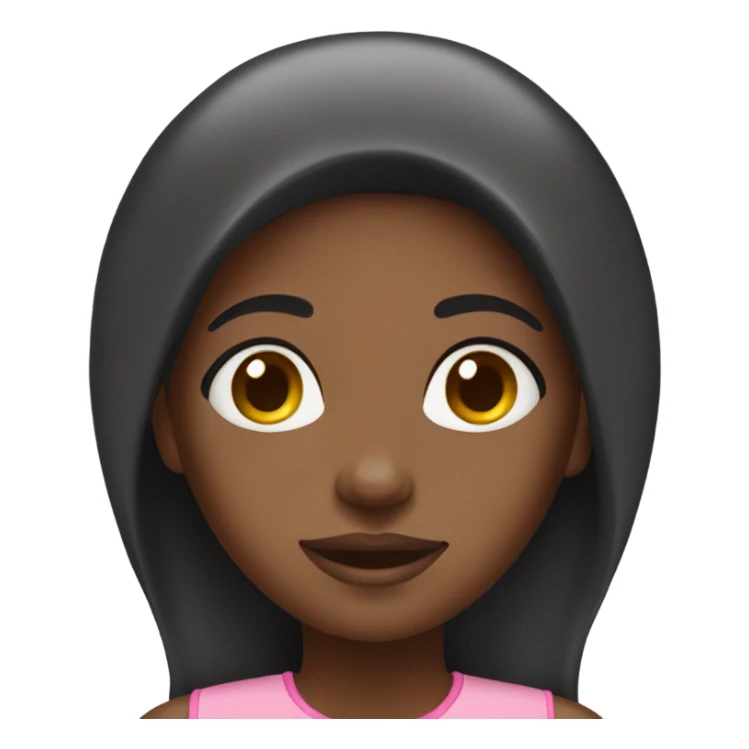 Black girl with a pink tub top sticker