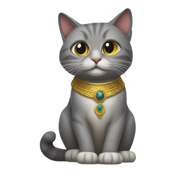 gray Sibirian cat is an Emperor country sticker